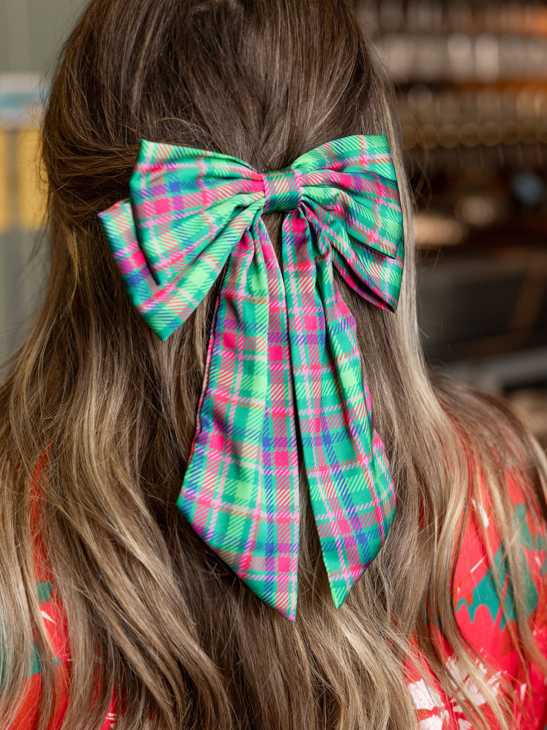 Mia Hair Bow - Plaid About You