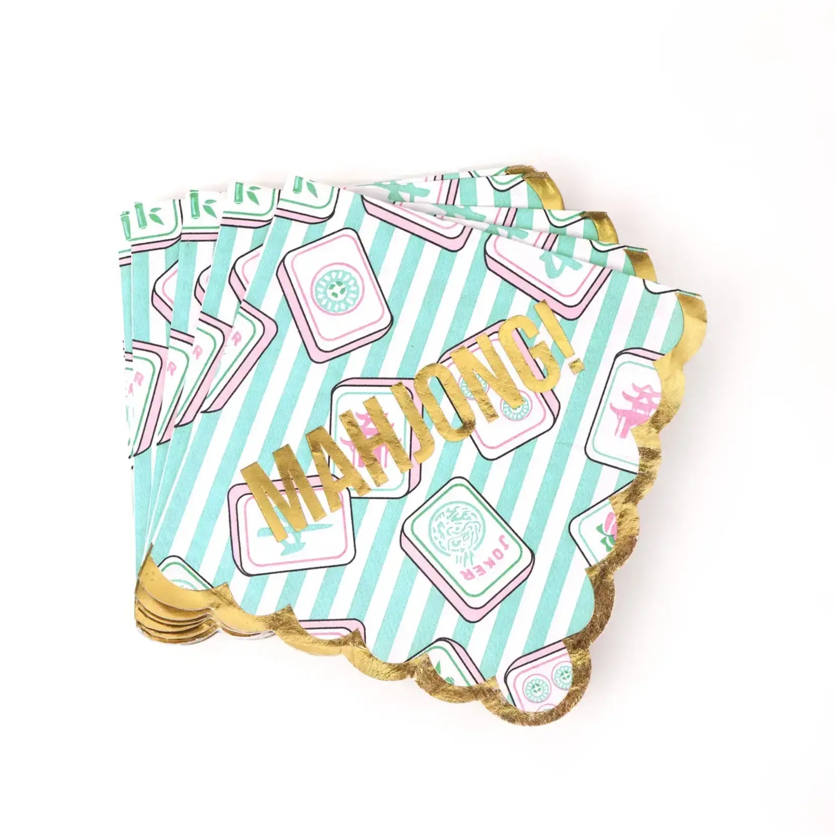 Paper Beverage Napkin Pack - Mahjong