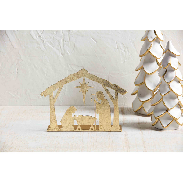 Tin Nativity - Gold