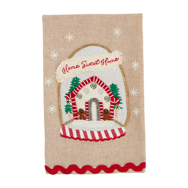 Home Gingerbread Embroidered Towel