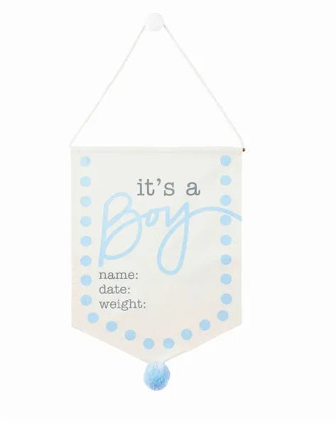 New Baby Canvas Sign- Boy