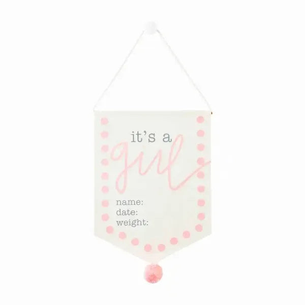 New Baby Canvas Sign- Girl