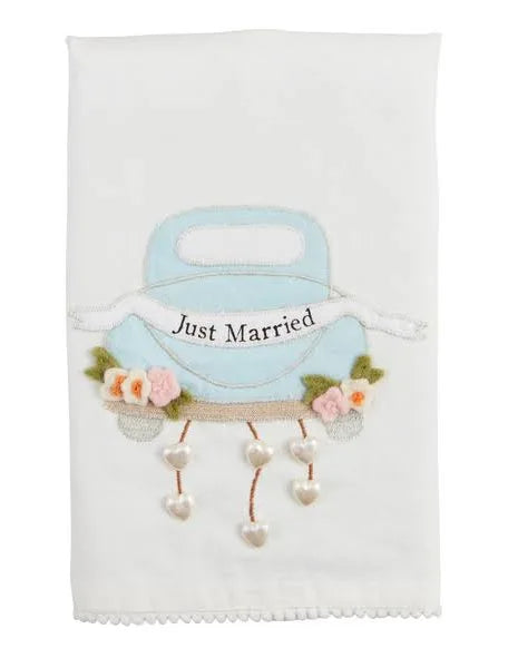 Just Married Wedding Tea Towel
