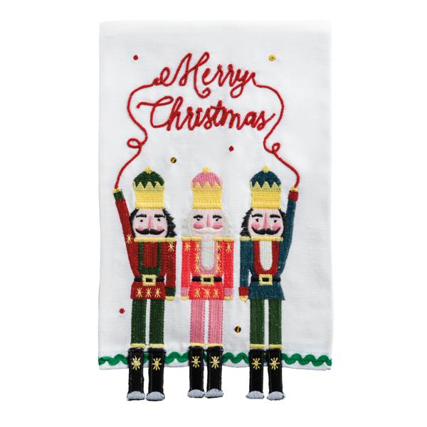 Nutcracker Trio Dangle Leg Dish Towel