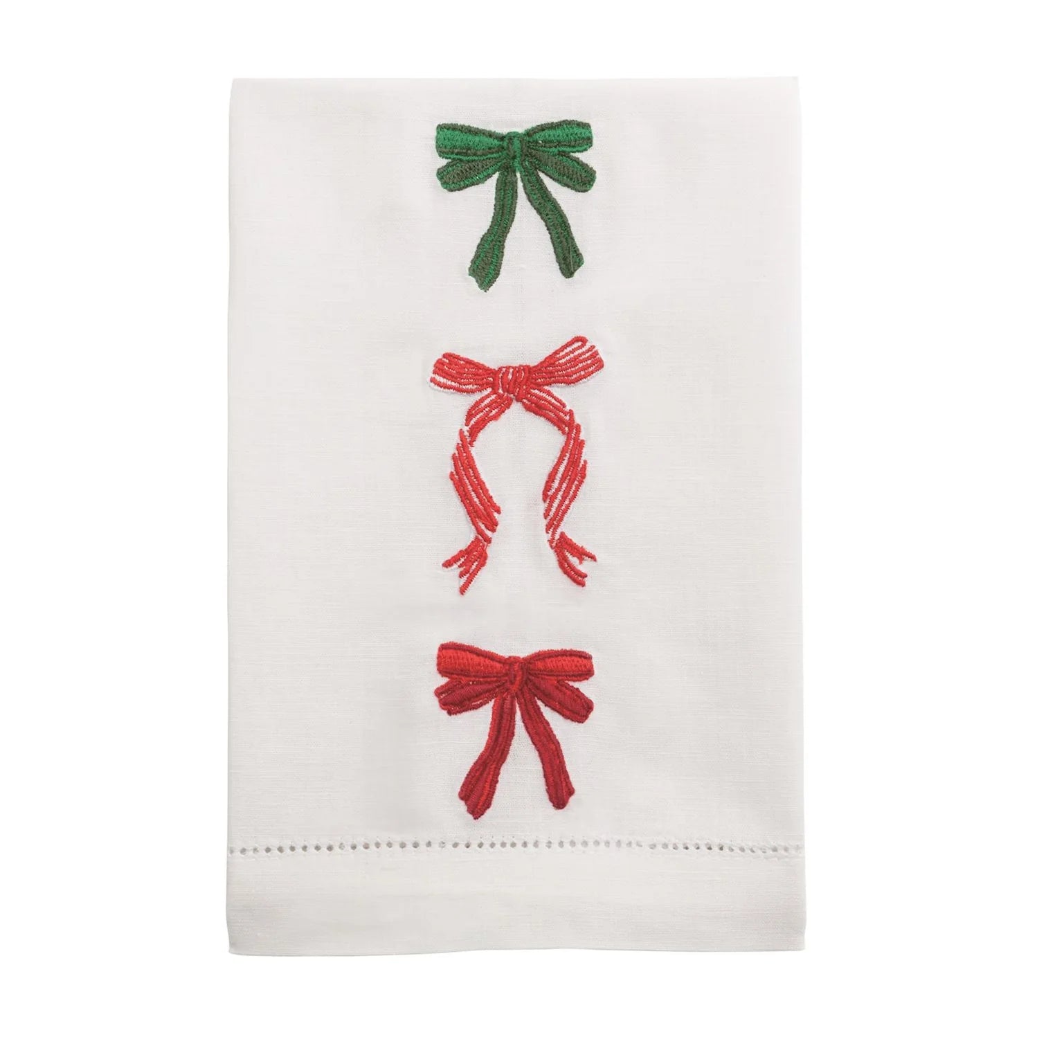Three Bows Embroidered Dish Towel