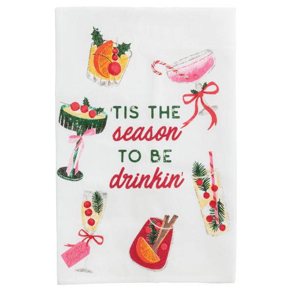 Tis The Season Holiday Bar Towel