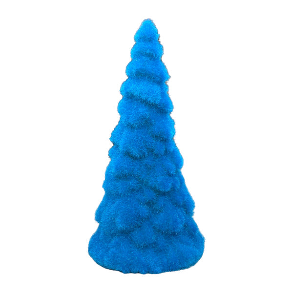 Flocked Display Tree - Aqua