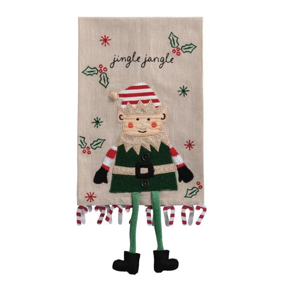 Elf Dangle Leg Dish Towel