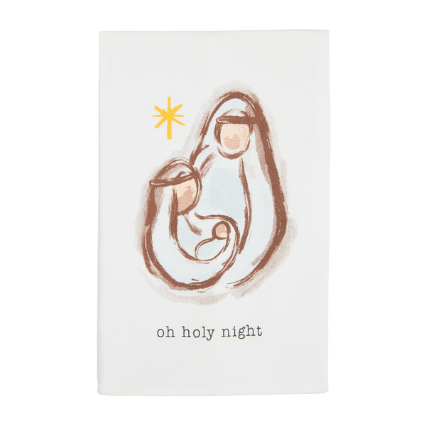 Oh Holy Night Nativity Cotton Towel