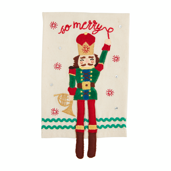 Merry Nutcracker Dangle Towel