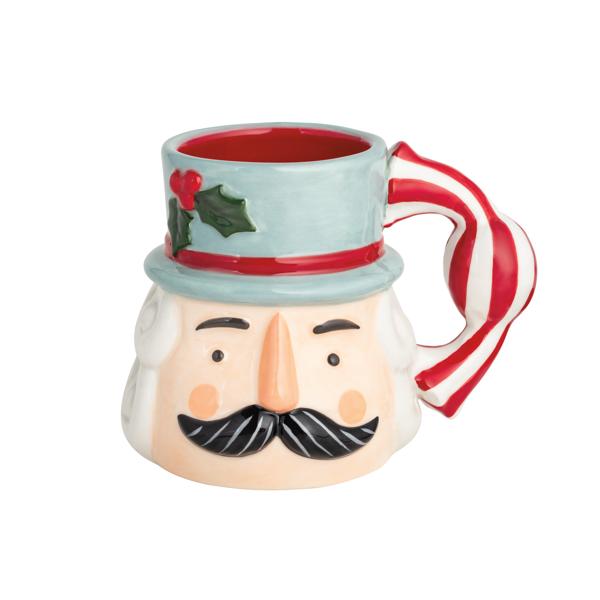 Blue Nutcracker Candy Handle Mug