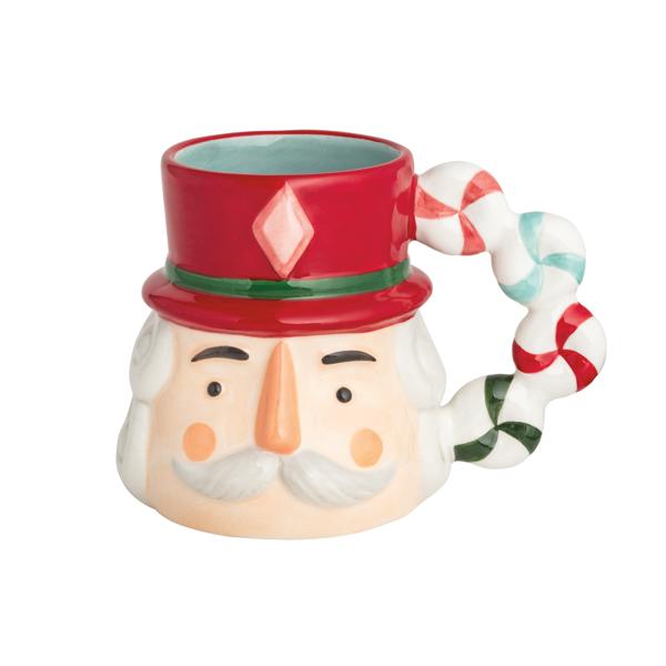 Red Nutcracker Candy Handle Mug