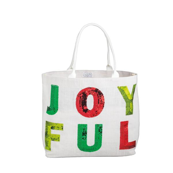Holiday Sparkle Tote - White