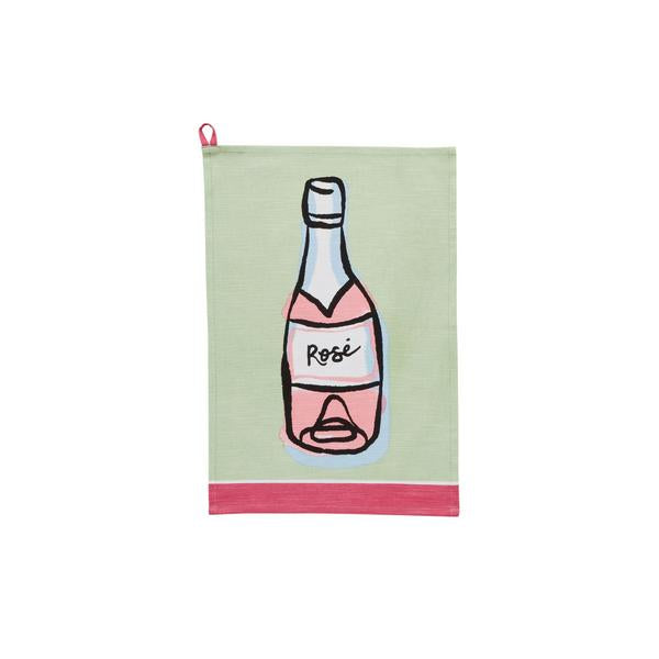 Rose Color Trim Cocktail Towel