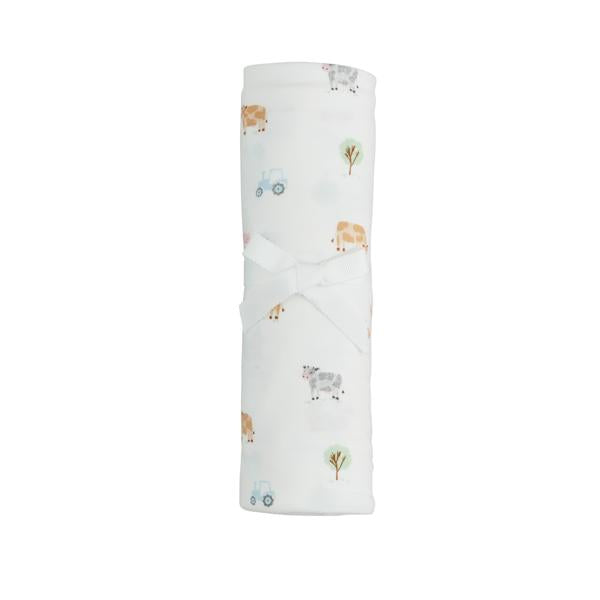 Soft Knit Swaddle  Blanket - Cow