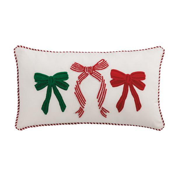 Bow Whimsy Crewel Pillow