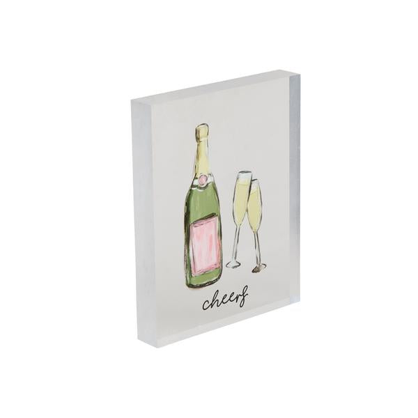 Cheers Acrylic Wedding Plaque