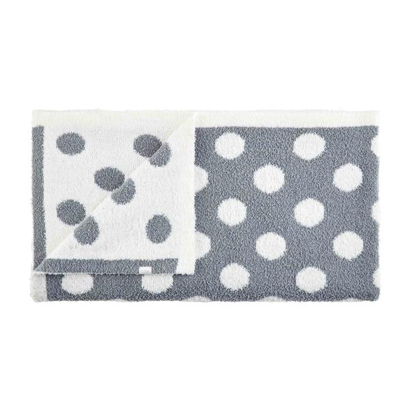 Polka Dot Chenille Blanket - Gray