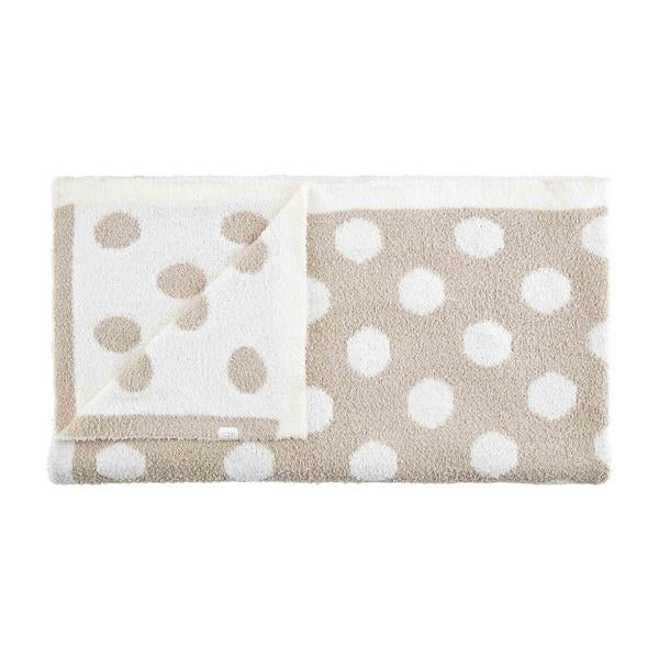 Polka Dot Chenille Blanket - Tan
