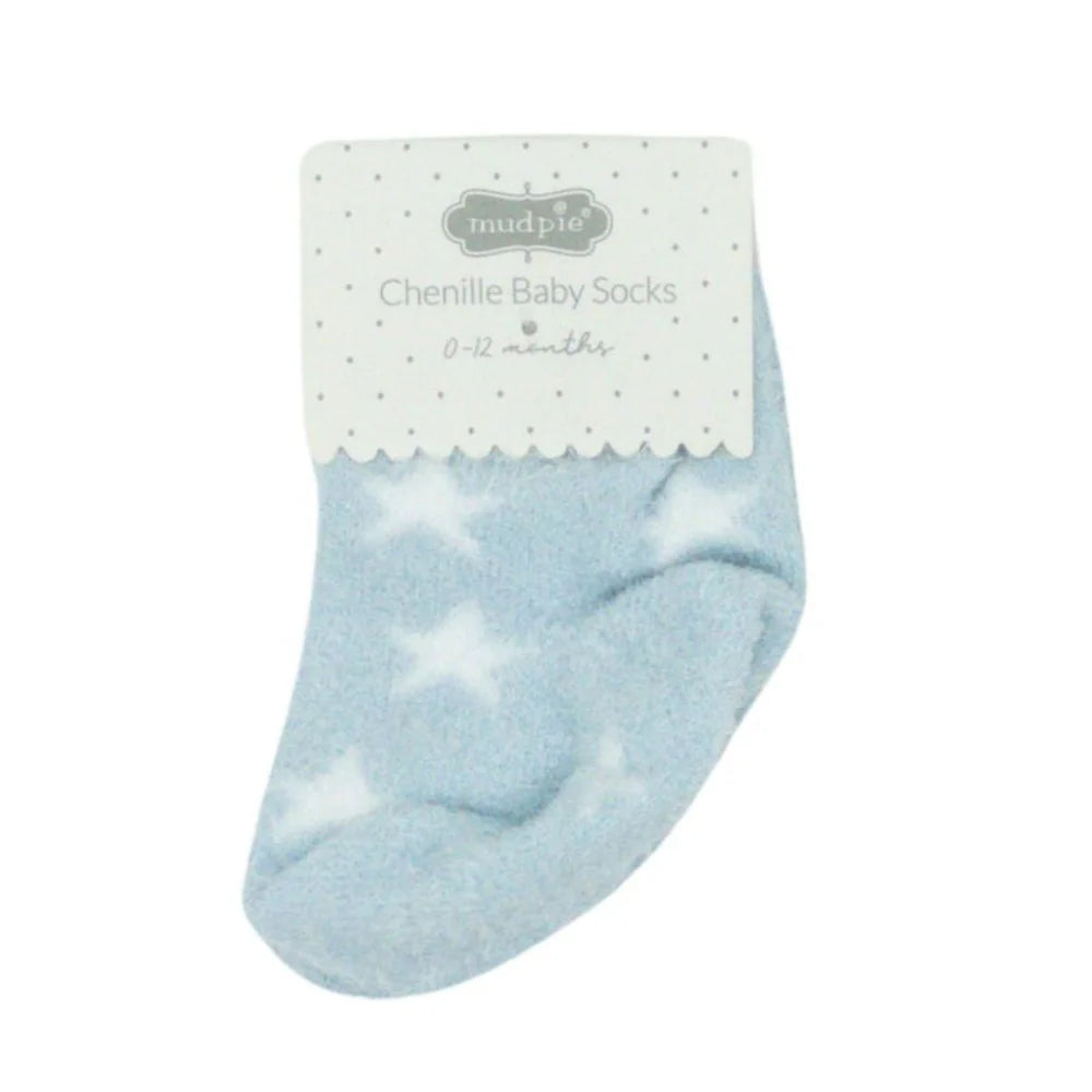 Star Chenille Baby Socks
