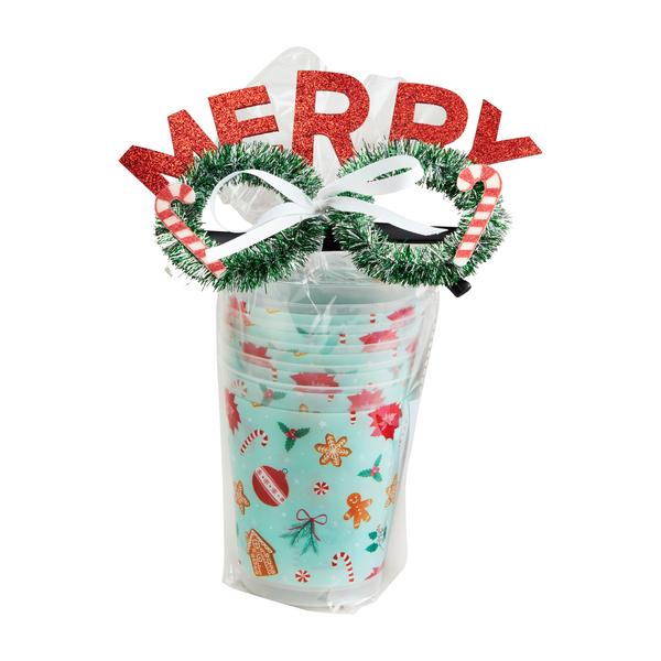 Holiday Party Cup Gift Set - Blue