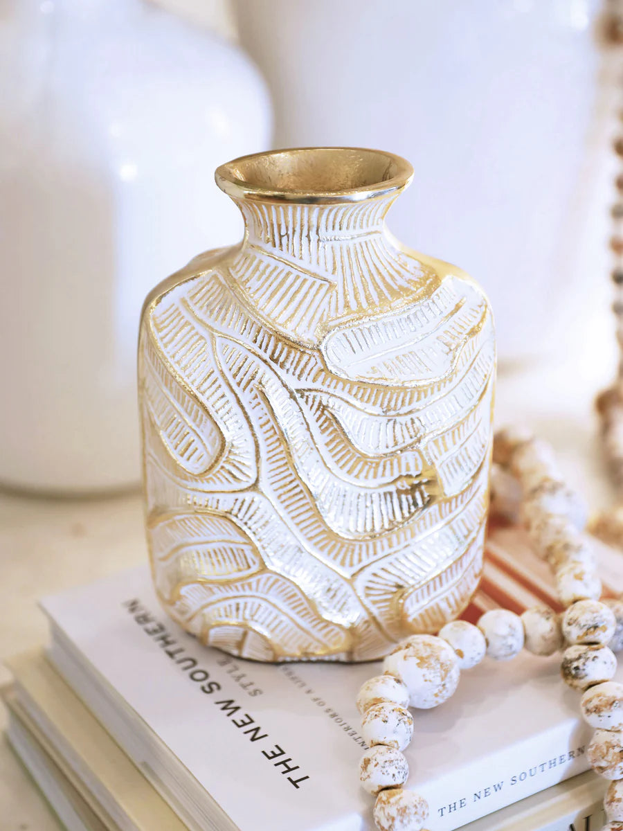 Small Gold Leaf Vase