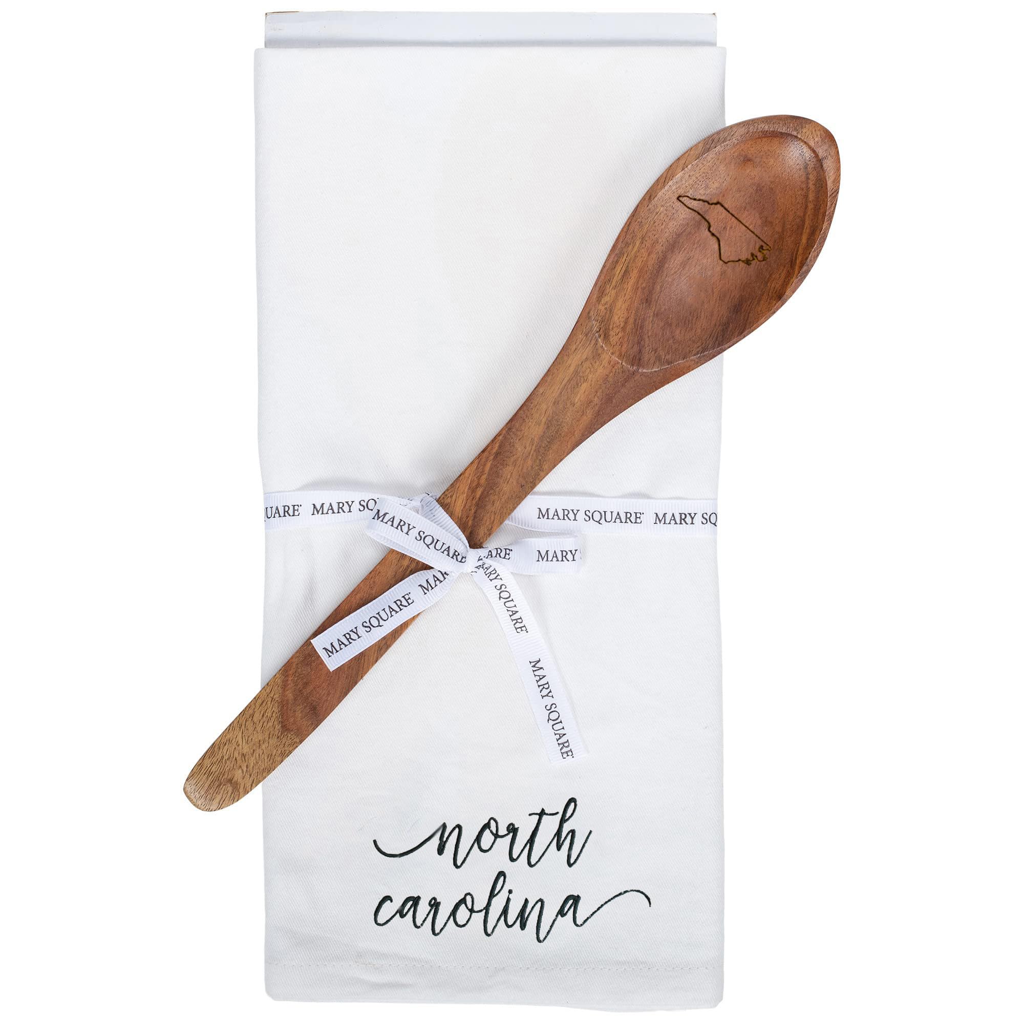 Mary Square North Carolina Tea Towel & Wood Spoon Set
