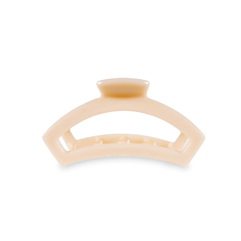 Teleties Small Open Hair Clip - Almond Beige