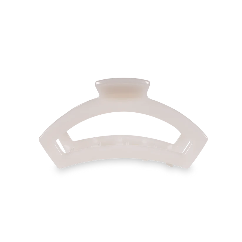 Teleties Small Open Hair Clip - Coconut White