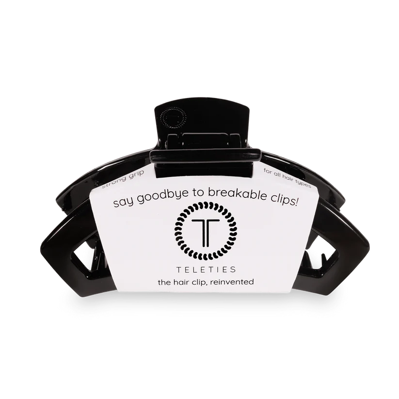 Teleties Small Open Hair Clip - Black