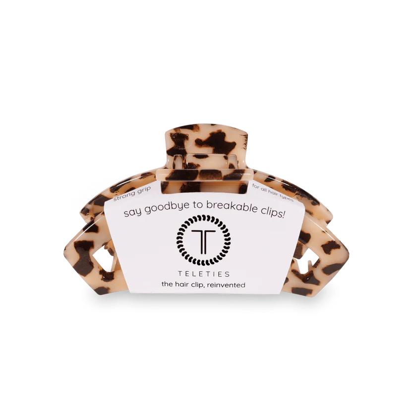 Teleties Small Open Hair Clip - Blonde Tortoise