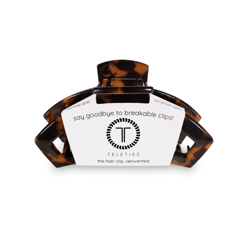 Teleties Small Open Hair Clip - Tortoise