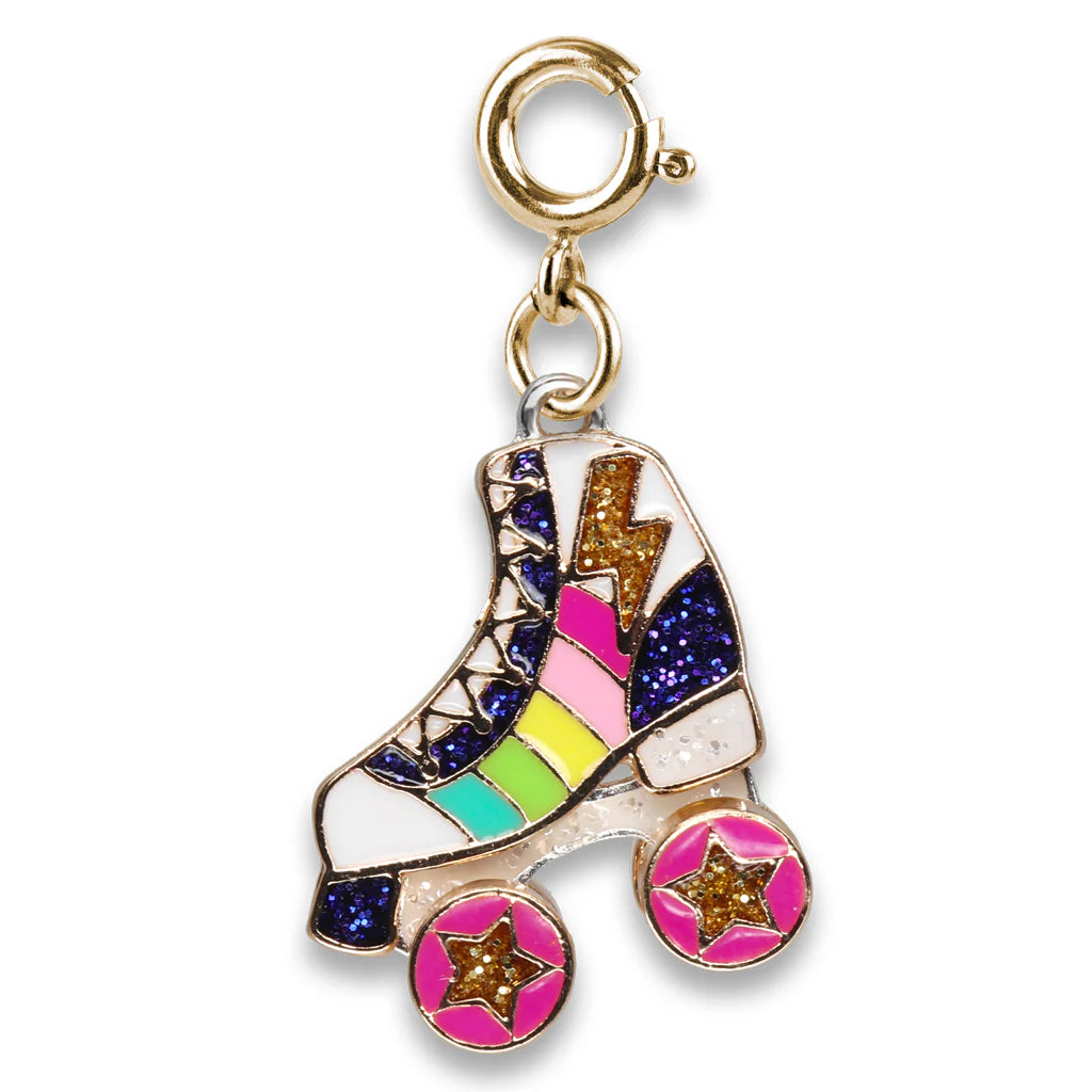 Charm It! Charm - Gold Rainbow Rollerskate