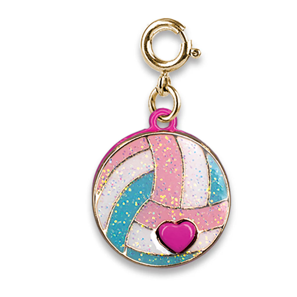 Charm It! Charm - Gold Glitter Volleyball