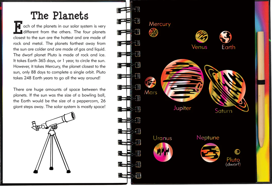 Scratch and Sketch Solar System Art Activity Book
