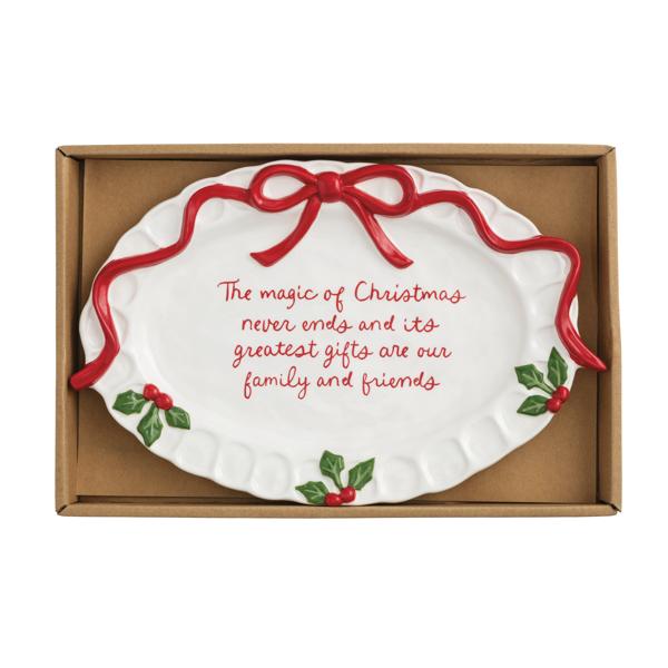 Christmas Bow Sentiment Plate
