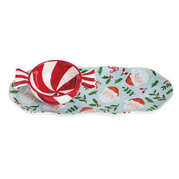 Santa Tidbit Tray