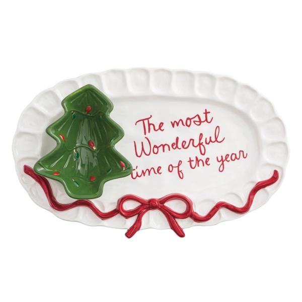 Christmas Bow Tidbit & Platter