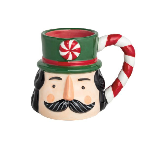 Green Nutcracker Candy Handle Mug