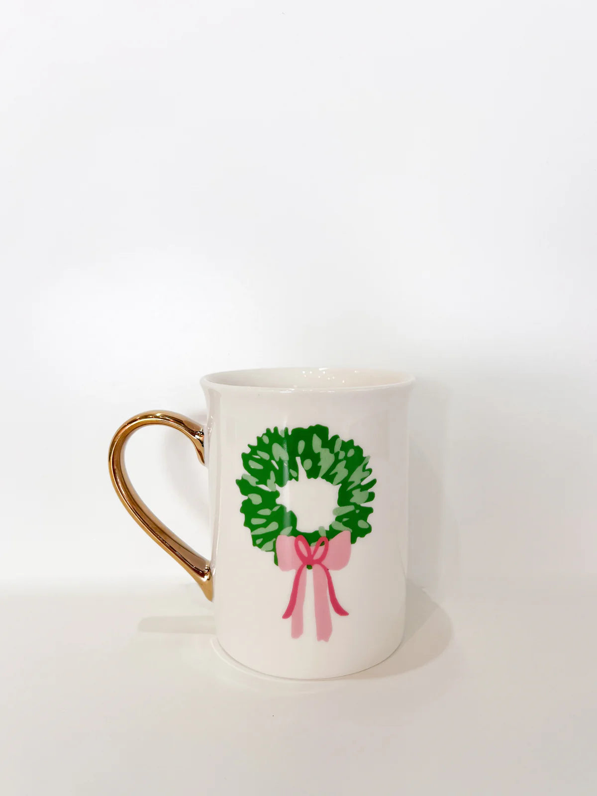 Mary Square Gold Handle Mug - Rosy Wreaths