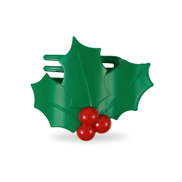 Teleties Flat Hair Clip - Holly Leaves