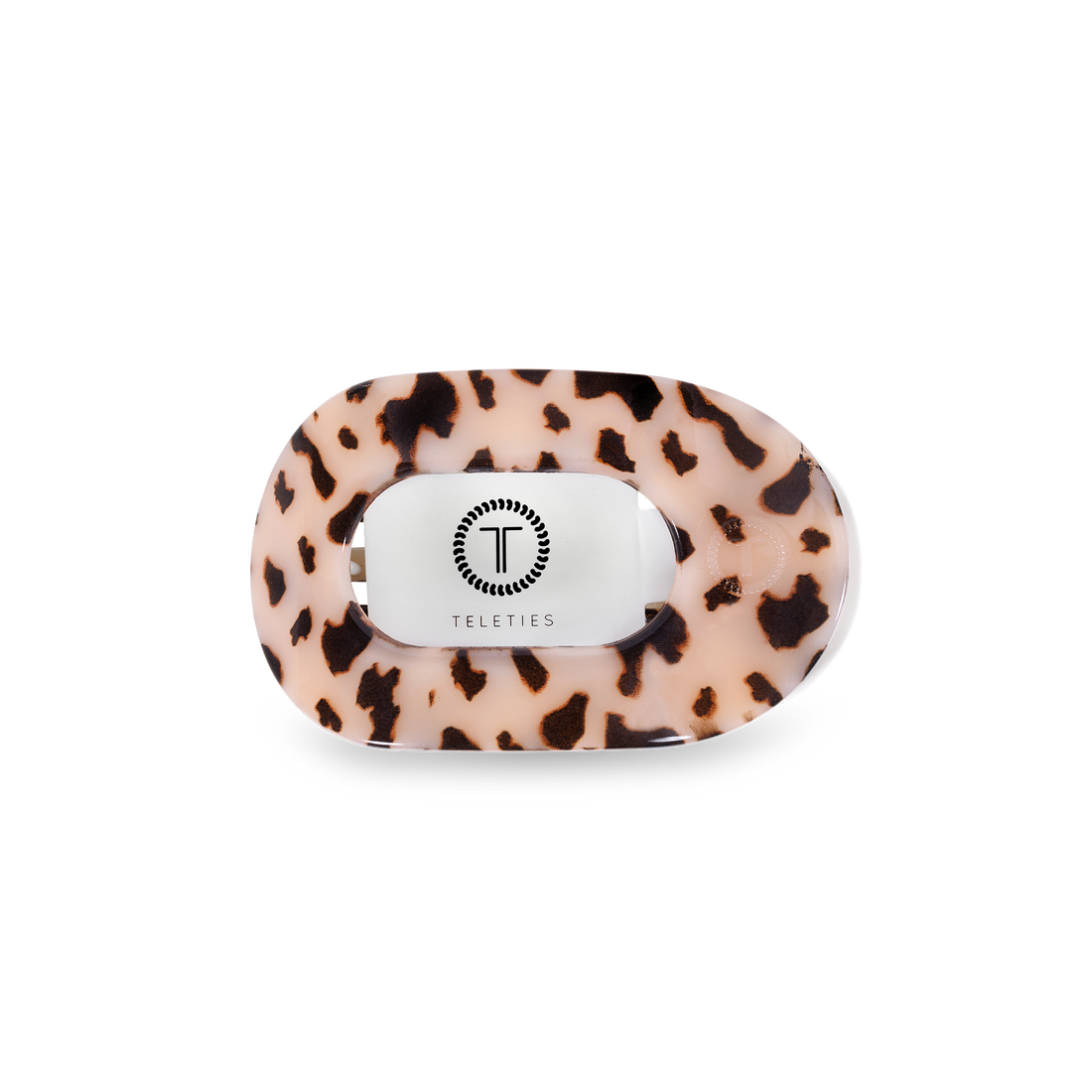 Teleties Small Flat Round Clip - Blonde Tortoise