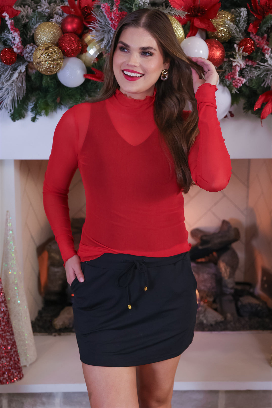 Keigan Mesh Top - Red