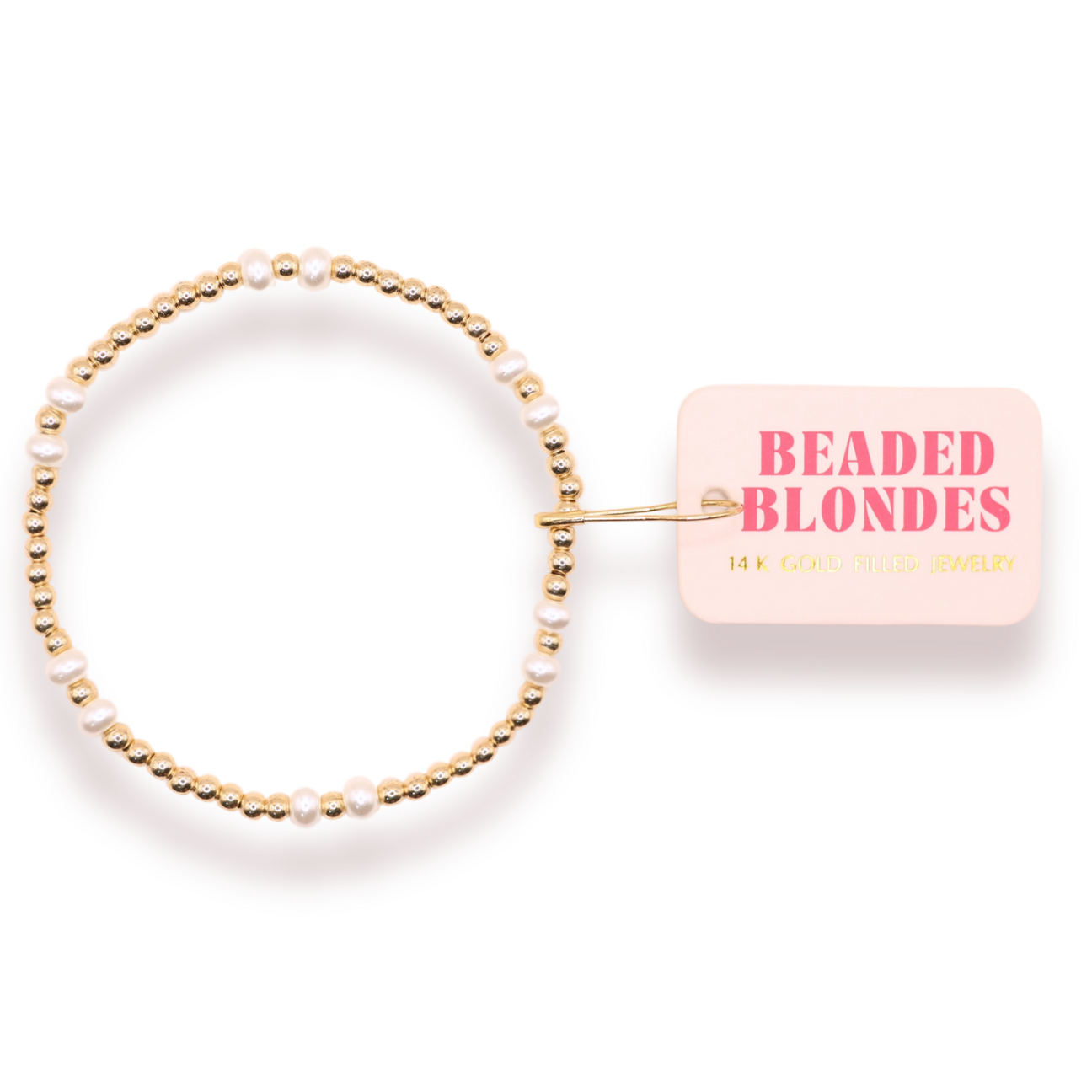 Beaded Blondes Bethani Pearl Beaded Bracelet - Gold