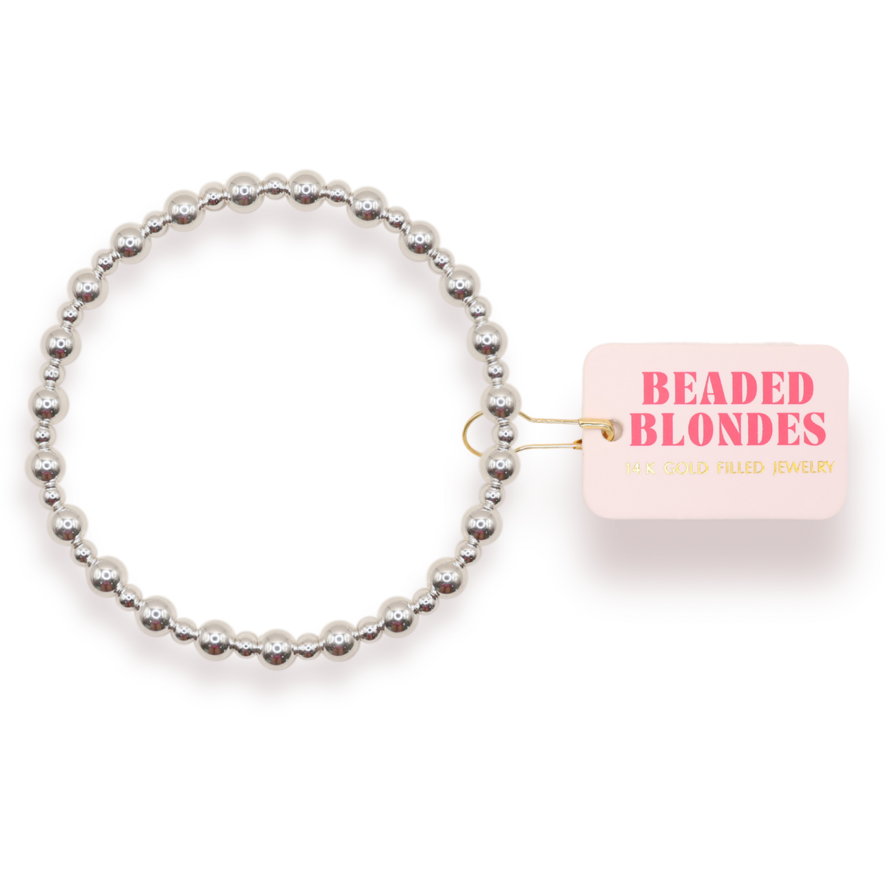 Beaded Blondes Katy Beaded Bracelet - Silver