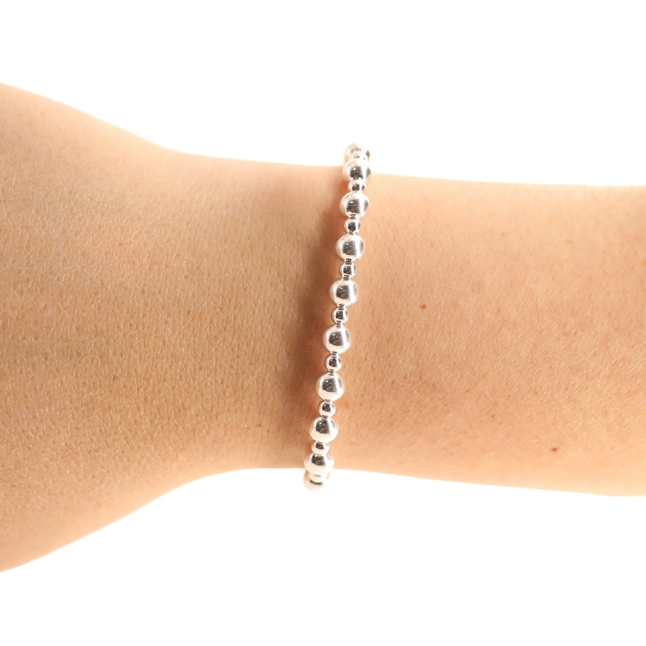 Beaded Blondes Katy Beaded Bracelet - Silver