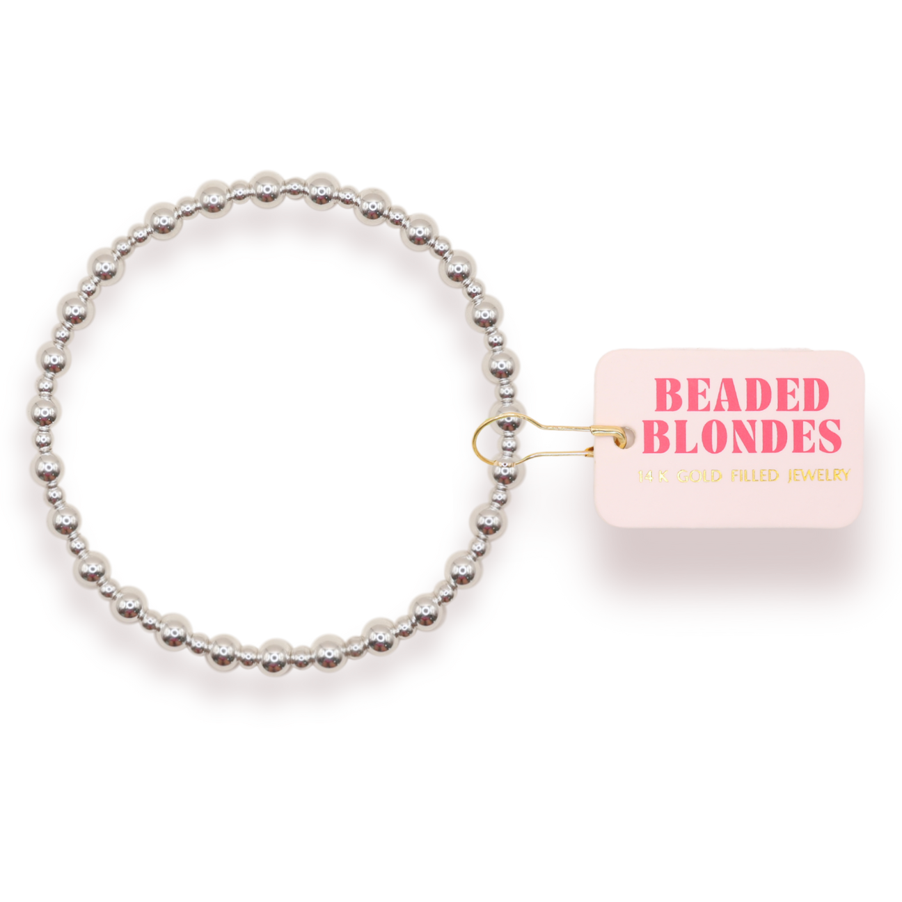 Beaded Blondes Katy Mini Bracelet - Silver