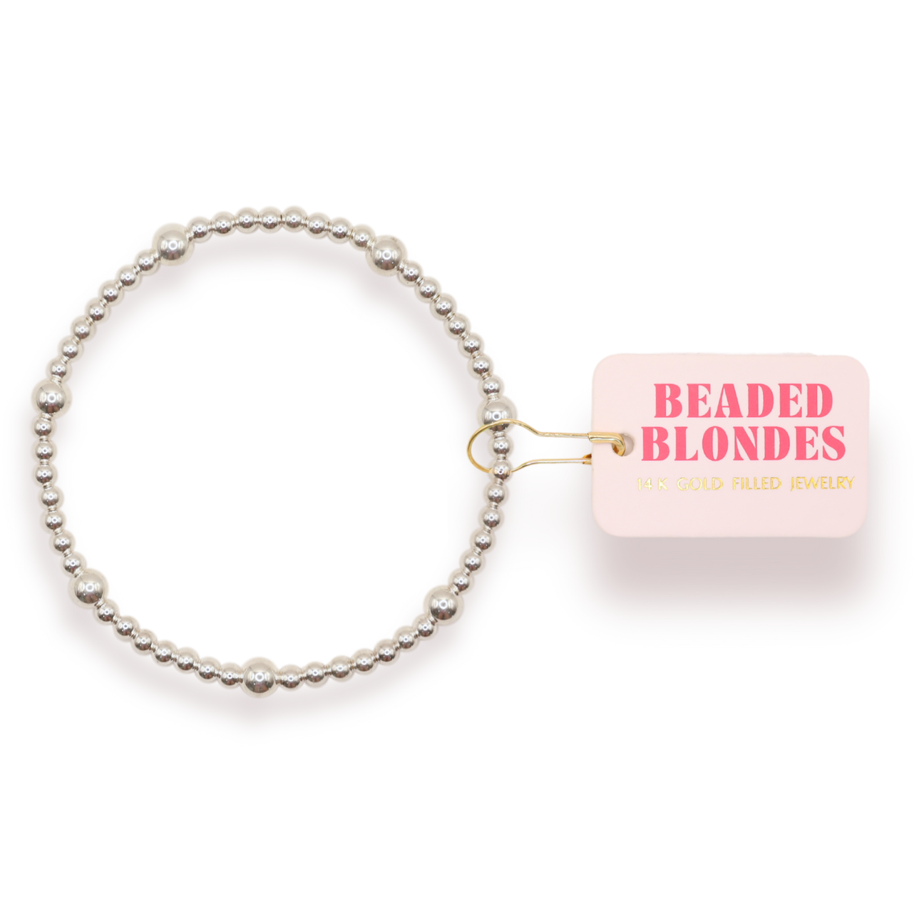 Beaded Blondes Olive Bracelet - Silver