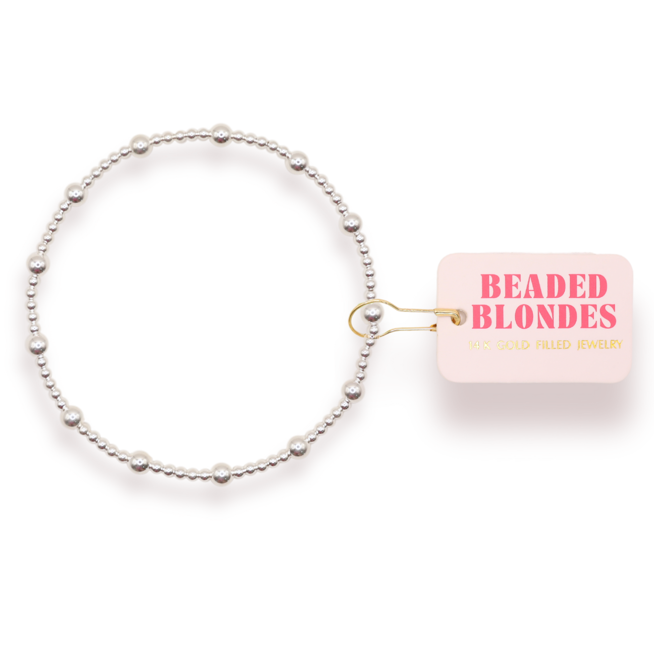 Beaded Blondes June Beaded Bracelet - Silver