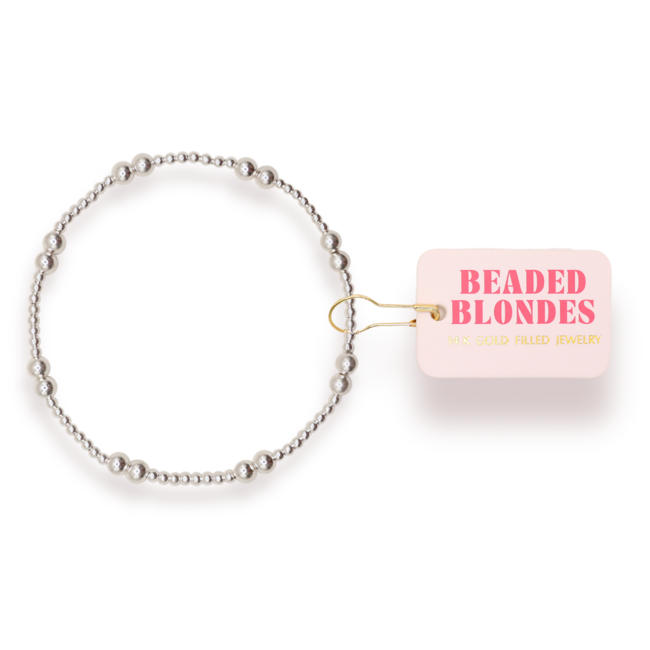 Beaded Blondes Leah Beaded Bracelet - Silver